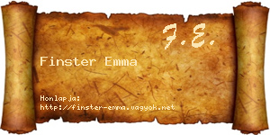 Finster Emma névjegykártya