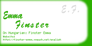emma finster business card